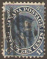 Colony of Canada 1859 17c slate-blue. SG43.