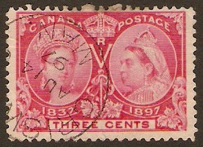 Canada 1897 3c carmine. SG126.