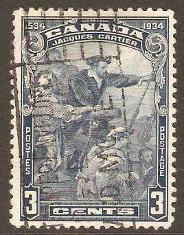 Canada 1934 3c Discovery Anniversary Stamp. SG332.