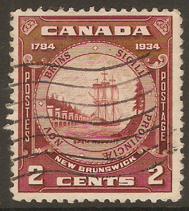 Canada 1934 2c New Brunswick Anniversary Stamp. SG334.