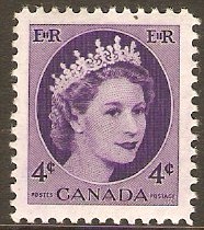 Canada 1954 4c Violet. SG466.