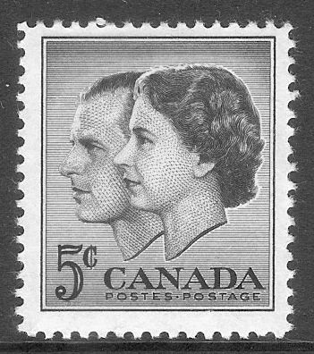 Canada 1957 5c Royal Visit Stamp. SG500. - Click Image to Close