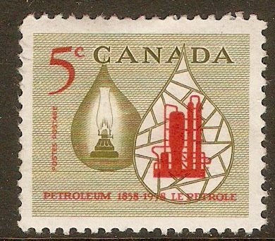 Canada 1957 5c Oil Industry Anniversary stamp. SG507.