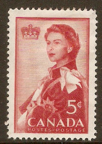 Canada 1957 5c Royal Visit stamp. SG512.