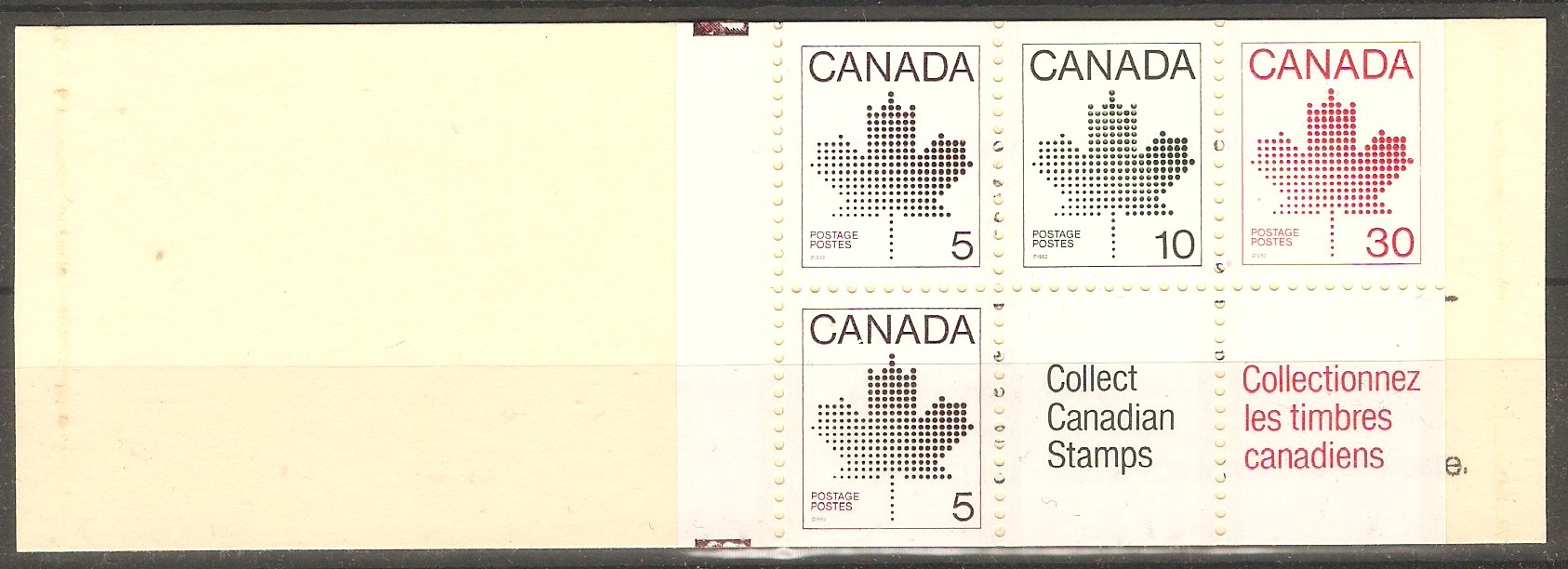 Canada 1982 Stamp booklet. SG1033a.