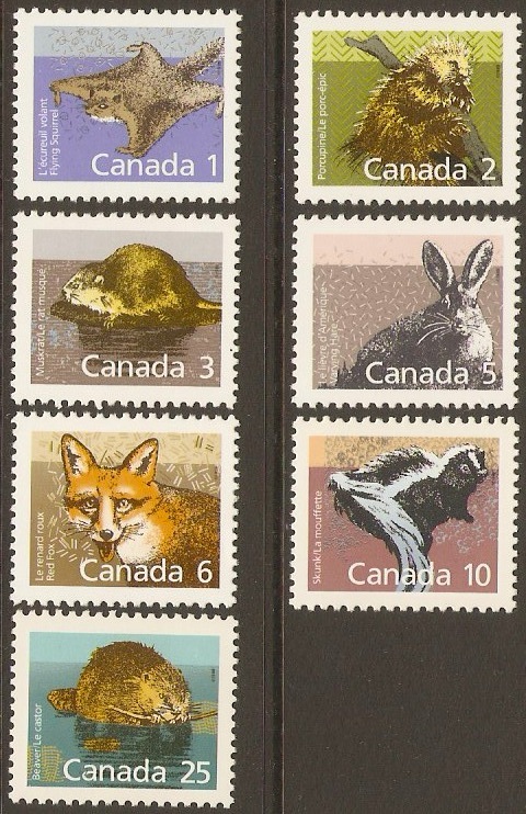 Canada 1988 Wildlife Set. SG1261-SG1267.