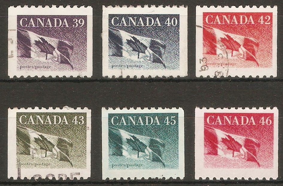 Canada 1989 Coil stamps set. SG1360-SG1365.