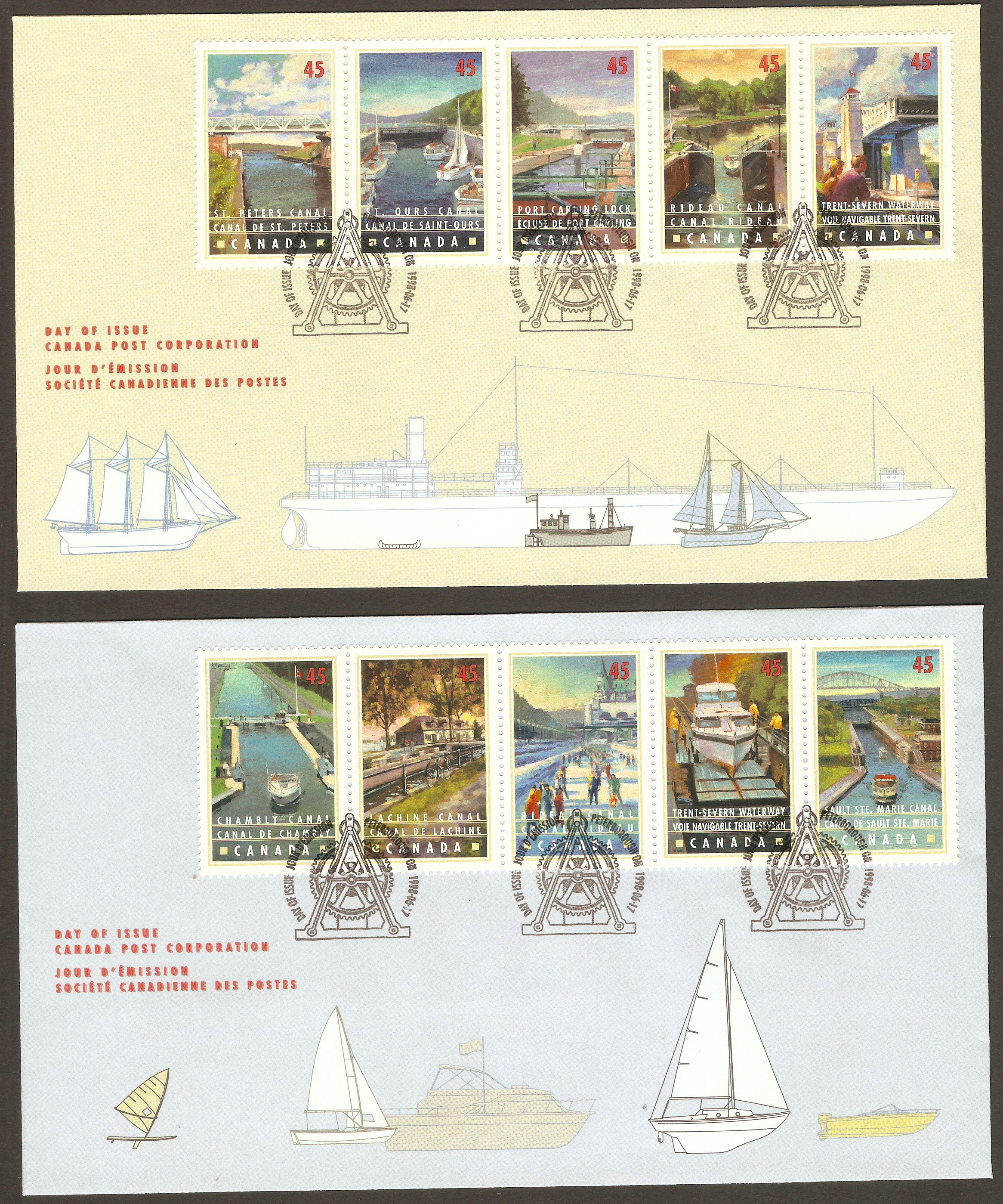 Canada 1998 Canadian Canals FDC.