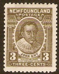 Newfoundland 1910 3c Olive. SG97.