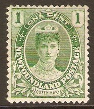 Newfoundland 1911 1c yellow-green. SG117.