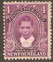 Newfoundland 1911 4c Purple. SG120.