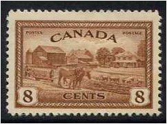 Canada 1946 8c Brown. SG401.