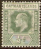 Cayman Islands 1907 d Green. SG25.