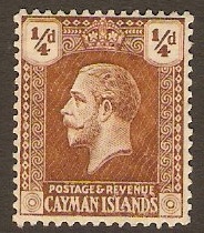 Cayman Islands 1921 d Yellow-brown. SG69.