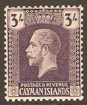 Cayman Islands 1921 3s Violet. SG81.