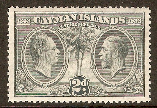 Cayman Islands 1932 2d Grey. SG88.