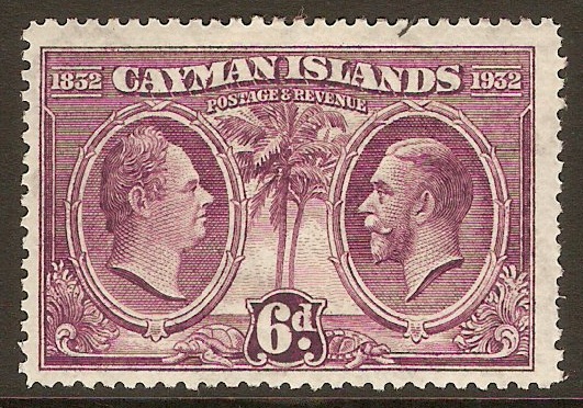 Cayman Islands 1932 6d Purple. SG91.
