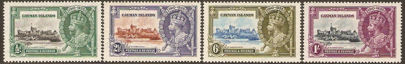 Cayman Islands 1935 Silver Jubilee Set. SG108-SG111.