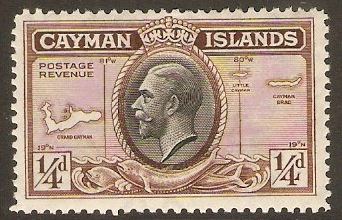 Cayman Islands 1935 d Black and brown. SG96.