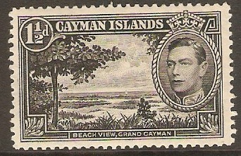Cayman Islands 1938 1d Black. SG118.