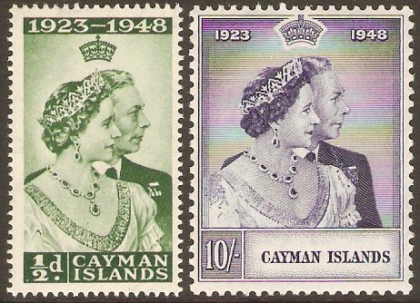 Cayman Islands 1938 Silver Wedding Set. SG129-SG130.