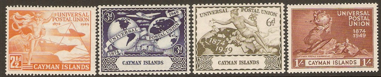 Cayman Islands 1949 UPU 75th Anniversary Set. SG131-SG134.