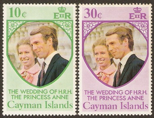 Cayman Islands 1973 Royal Wedding Set. SG335-SG336.