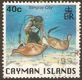 Cayman Islands 1996 40c Stingray City. SG828.