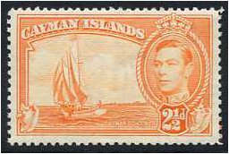 Cayman Islands 1938 2d Orange. SG120a.
