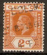 Ceylon 1912 2c Brown-orange. SG307.