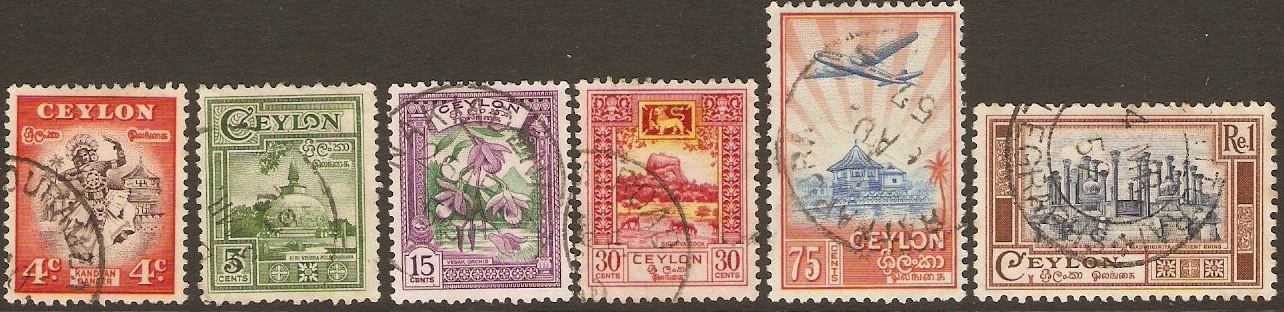 Ceylon 1950 Cultural set. SG413-SG418.