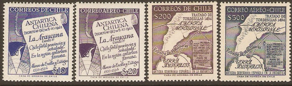 Chile 1958 Antarctic Set. SG465-SG468.
