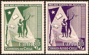 Chile 1960 Refugee Year Set. SG507-SG508.