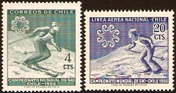 Chile 1965 Skiing Set. SG559-SG560.