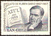 Chile 1967 Ruben Dario Stamp. SG582.