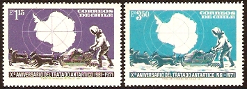 Chile 1972 Antarctic Treaty Set. SG687-SG688.