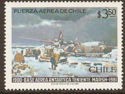 Chile 1981 3p.50 Air Base in Antarctica. SG873.