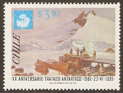 Chile 1981 3p.50 Antarctic Treaty Anniversary. SG875.