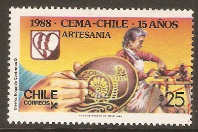 Chile 1988 25p Education and Crafts. SG1187.