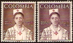 Colombia 1961 Red Cross Set. SG1090-SG1091.