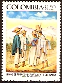 Colombia 1976 Purace Indians Stamp. SG1401.