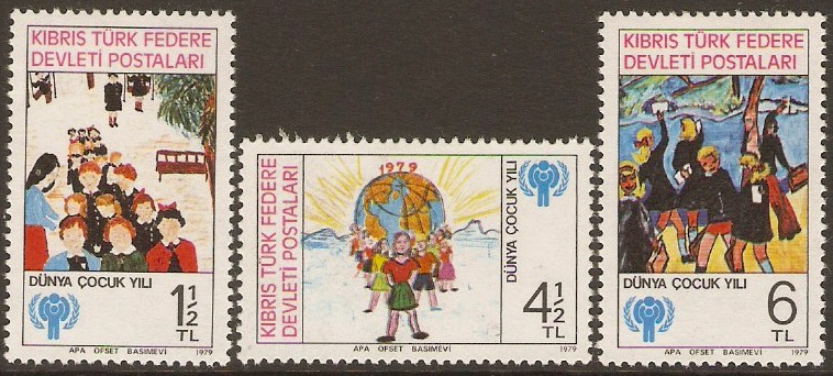 Turkish Cypriot Posts 1979 Int. Year of the Child Set. SG85-SG87