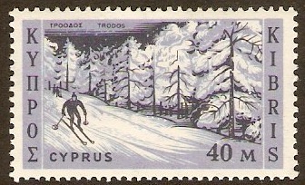 Cyprus 1962 40m Black and violet blue. SG218.