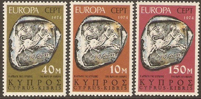 Cyprus 1974 Europa Set. SG423-SG425.