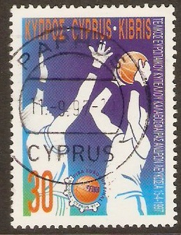 Cyprus 1997 30c European Basketball Cup Stamp. SG921.