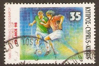 Cyprus 1998 35c World Cup Footbal Stamp. SG938.