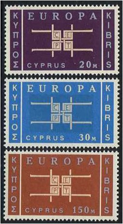 Cyprus 1963 Europa Set. SG234-SG236.