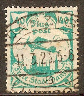 Danzig 1921 40pf Green - Air Stamp. SG57.