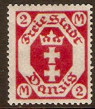 Danzig 1921 2m Red. SG81.