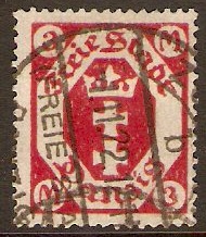 Danzig 1921 3m Red. SG84.